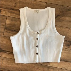 NWOT: White crop top